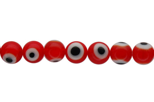 Chevron Glass Beads Round Eye, 16-Inch Strand, Beads for Jewelry Making