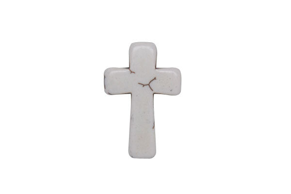 Howlite Cross Style 2, Jewelry Making Supplies