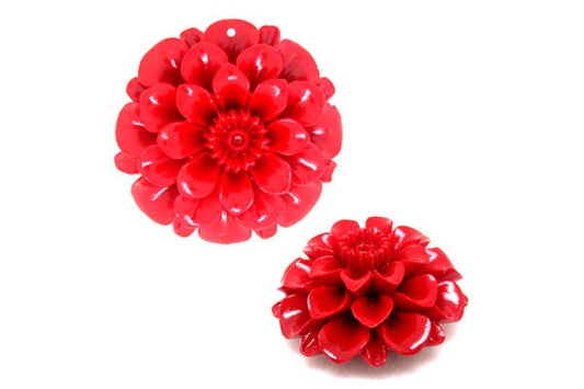 Synthetic Coral Flower 01 Pendant, 36mm, 1 Piece, Jewelry Making Supplies