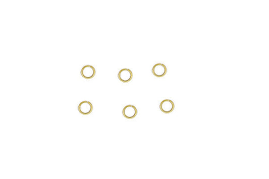 Gold Plated 22 Gauge Open Jump Ring, 4mm
