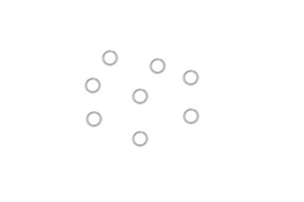 Light Silver 22-Gauge Open Jump Ring, 4mm