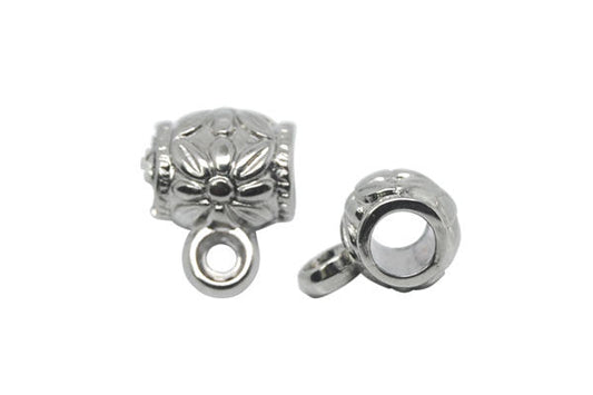 Acrylic Beads CCB, Link (Silver), 11x15mm
