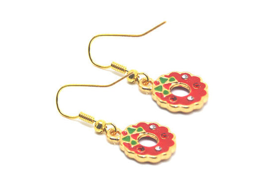 Gold-Plated Christmas Wreath (Red)