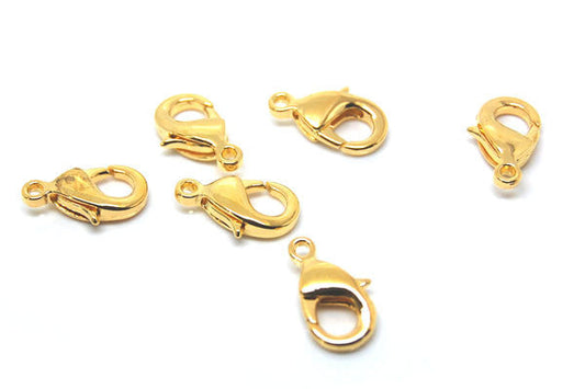Gold Plated Oval Trigger Clasp, 6x10mm