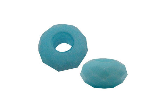 Glass Faceted Rondelle, 8x13mm