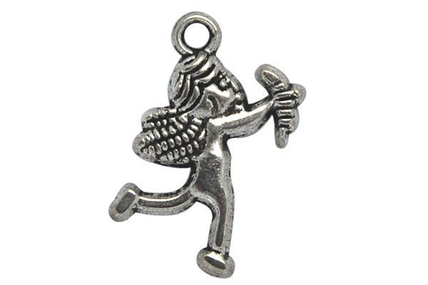 Silver Plated Charm Angel, 14x21mm