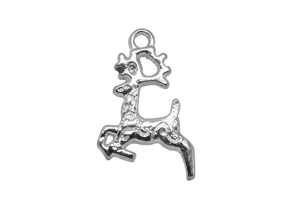 Silver Plated Charm Fawn, 14x23mm