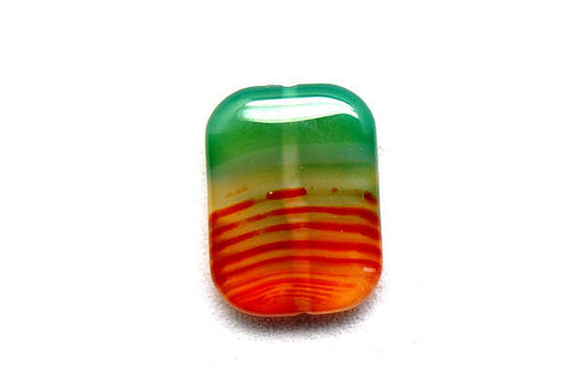 Agate Flat Rectangle Pendant, 22x30mm, 1 Piece, Jewelry Making Supplies