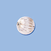 Sterling Silver Round Corrugated Bead, 12.0mm