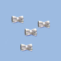 Sterling Silver Corrugated Hour Glass, 4.2x11.2mm