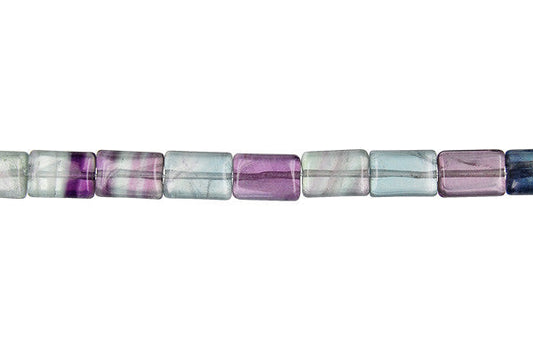 Fluorite Flat Rectangle Beads, 16-Inch Strand, Beads for Jewelry Making