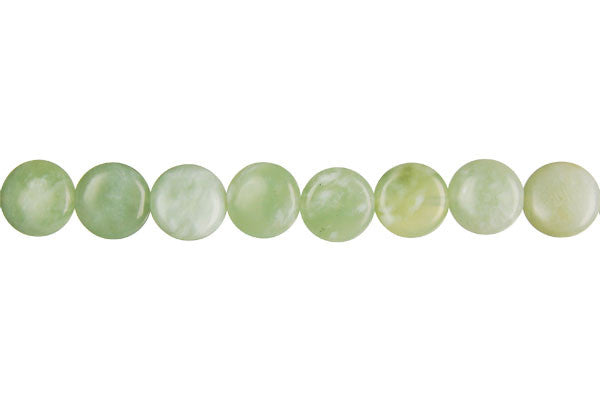 New Jade Coin Beads, 16-Inch Strand, Beads for Jewelry Making