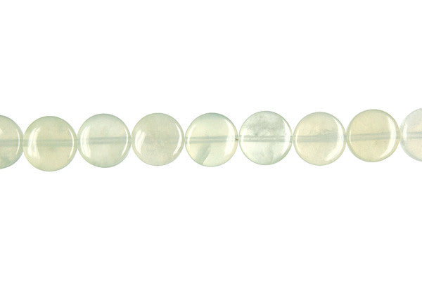 New Jade Coin Light Beads, 16-Inch Strand, Beads for Jewelry Making