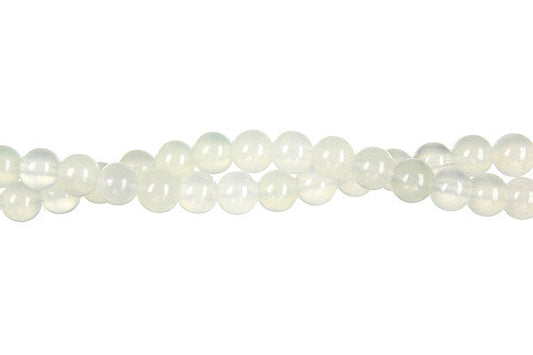 New Jade Beads - Round (Light) - 6mm - 16-inch - unbranded beads for jewelry making