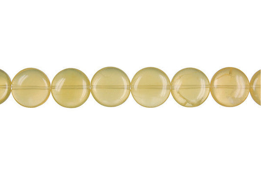 Yellow Opal Button (Light A) Beads