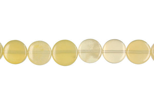 Yellow Opal Coin (Light A) Beads
