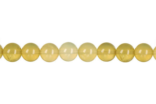 Yellow Opal Beads - Round (Light A) - 6mm - 16-inch - unbranded beads for jewelry making