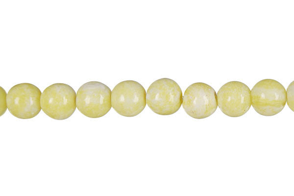 Lemon Jade Round a Beads, 16-Inch Strand, Beads for Jewelry Making