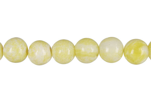 Lemon Jade Round a Beads, 16-Inch Strand, Beads for Jewelry Making