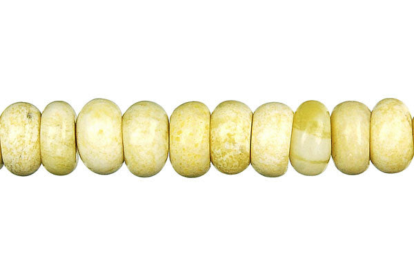 Lemon Jade Rondelle Beads, 16-Inch Strand, Beads for Jewelry Making