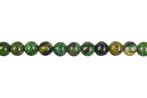 Yellow and Green Turquoise Round Beads, 16-Inch Strand, Jewelry Making Supplies