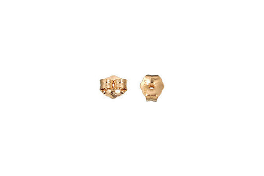 14K Gold Butterfly Earring Back, 4.5mm, Jewelry Making Supplies
