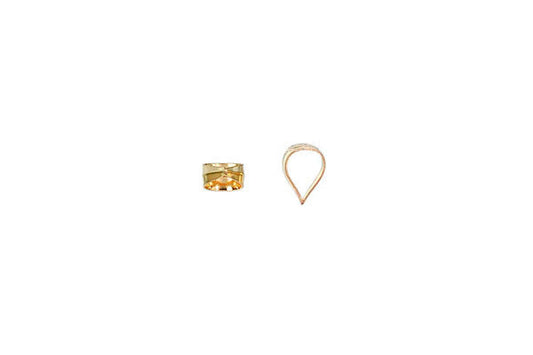 14K Gold Open Teardrop Bail, 4.0x6.7mm