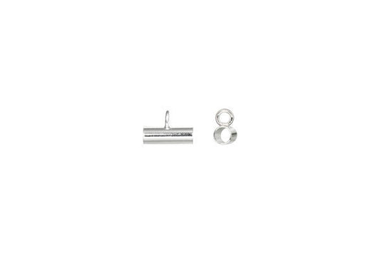 Sterling Silver Tube w/Ring, 2.8x8.0mm