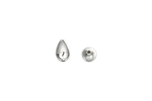Sterling Silver Teardrop, 5.0x7.4mm