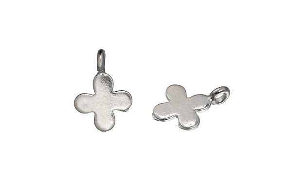 Hill Tribe Silver Cross Leaf Pendant Charm, Pendant for Jewelry Making