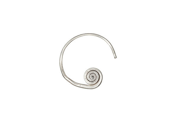 Hill Tribe Silver Tribal Swirl Dangle Earrings, 22.0mm