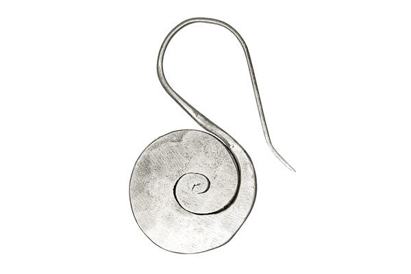 Hill Tribe Silver Flamingo Swirl Earrings, 28.0mm
