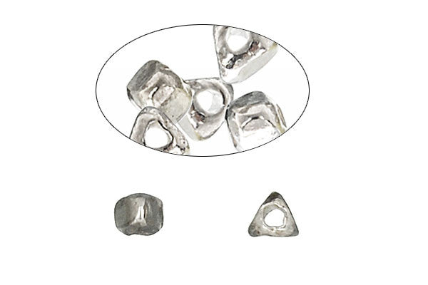 Hill Tribe Silver Triangular Nugget, 4.0x3.0mm