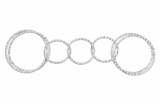 Sterling Silver Long & Short Diamond Cut Cable Chain, 10.8x10.8mm - 16.0x16.0mm