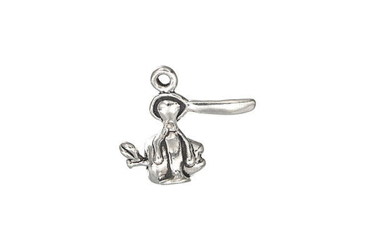 Sterling Silver Apple/Spoon/Honey Charm, 17.0x19.0mm