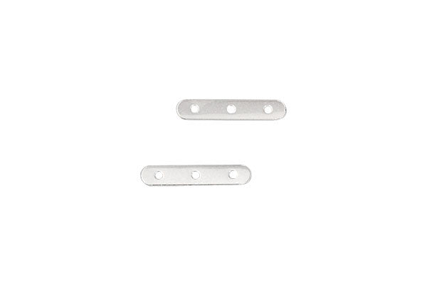 Sterling Silver 3-Strand Divider Bar for 5.0mm Bead, 2.5x13.5mm