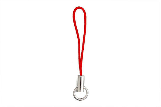 Sterling Silver Mobile Phone Extention Cord, Red, 2"