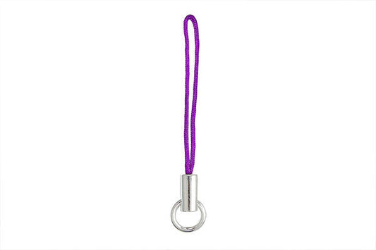 Sterling Silver Mobile Phone Extention Cord, Purple, 2"