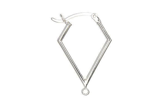Sterling Silver 20.0mm Kite w/Ring, 1.6x20.0mm