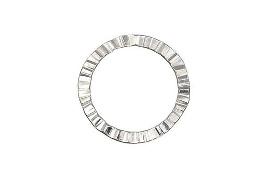 Sterling Silver Hammered Link, 21.5mm