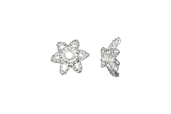 Sterling Silver Star Bead Cap, 7.0mm