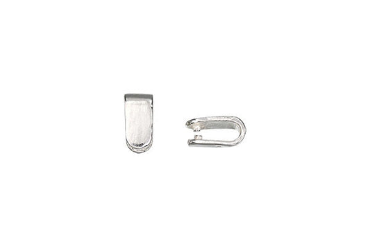 Sterling Silver U Shaped Pinch Bail, 4.0x8.4mm, Jewelry Making Supplies