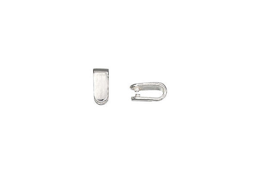 Sterling Silver U-Shaped Pinch Bail, 2.5x6.8mm