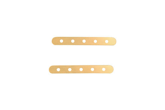 Gold Filled 5 Strand Divider Bar w/4.0mm Bead, 2.5x20.0mm