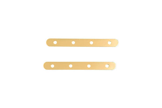 Gold Filled 4 Strand Divider Bar w/6.0mm Bead, 2.5x23.0mm