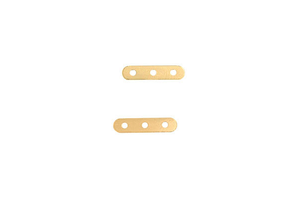 Gold Filled 3 Strand Divider Bar w/4.0mm Bead, 2.5x11.0mm