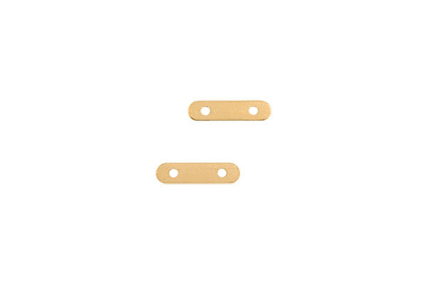 Gold Filled 2 Strand Divider Bar w/6.0mm Bead, 2.5x10.0mm