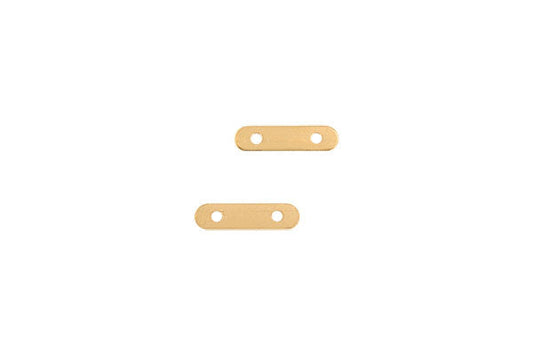 Gold Filled 2 Strand Divider Bar w/6.0mm Bead, 2.5x10.0mm