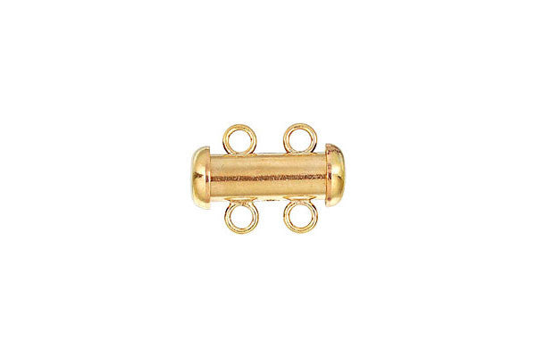 Gold Filled 2 Strand Tube Clasp, 4.3x15.0mm