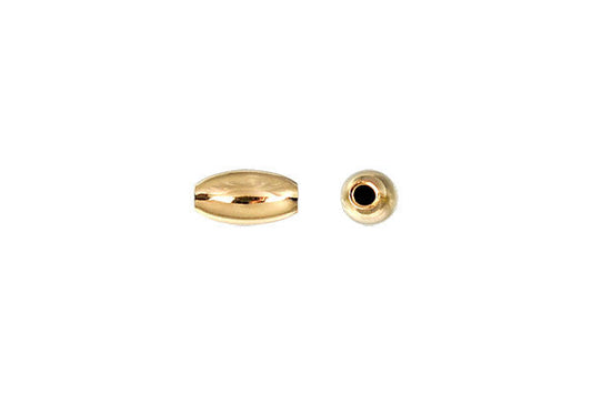 Gold Filled Oval Bead, 4.75x9.0mm